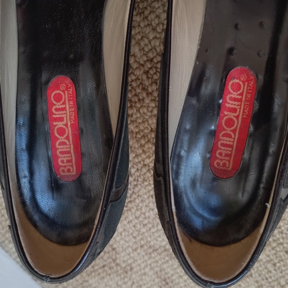Vintage Bandolino women's heels - black leather and suede - Picture 6 of 6